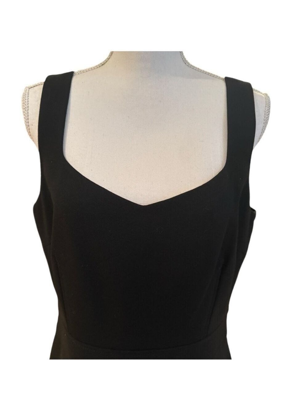 SOLD J.Crew 109% Wool Crepe Lined Black Dress with Slit Size 10 - Picture 6 of 15